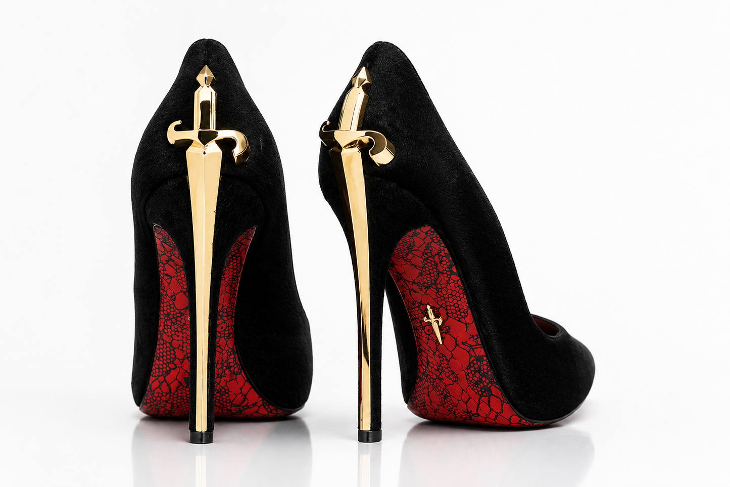 CHRISTIAN LOUBOUTIN INSPIRED MATTE SWORD HEELS