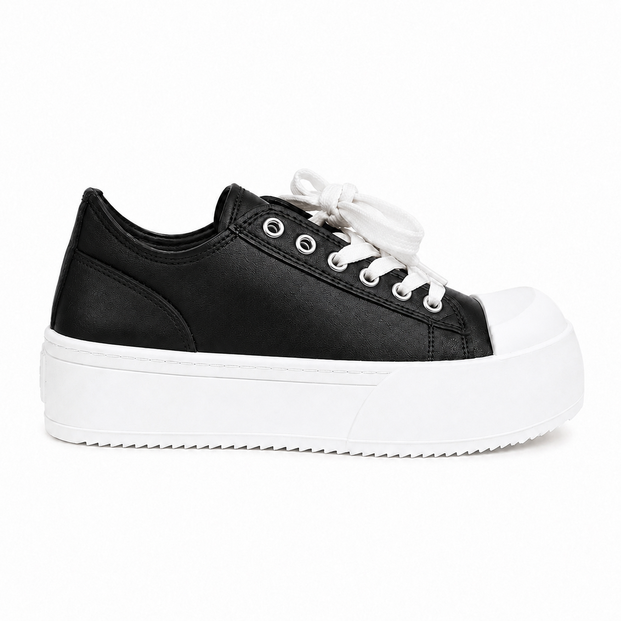 CHINA IMPORTED PLATFORM SNEAKERS | BLACK & WHITE